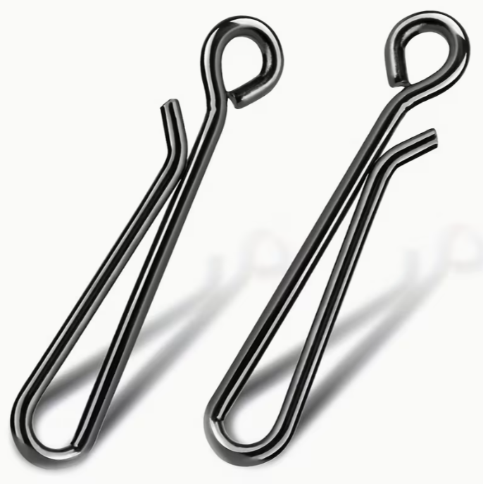 Moschettoni bustina 5 pz 20 lb 14 mm Snap a Sgancio Rapido - Acciaio Inox