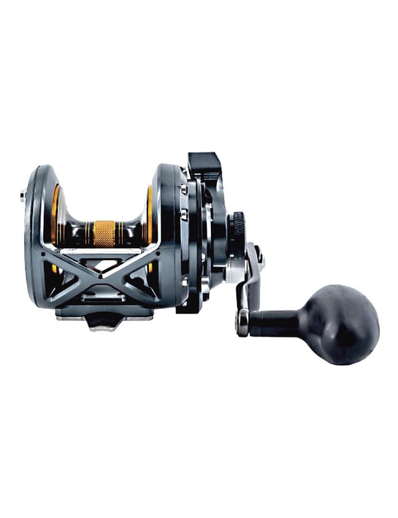 Tica Oxean 5 e 10 II - Mulinello da traina co vivo o con gli artificiali Barca Grigio/Oro X-Frame Lever Drag NEW