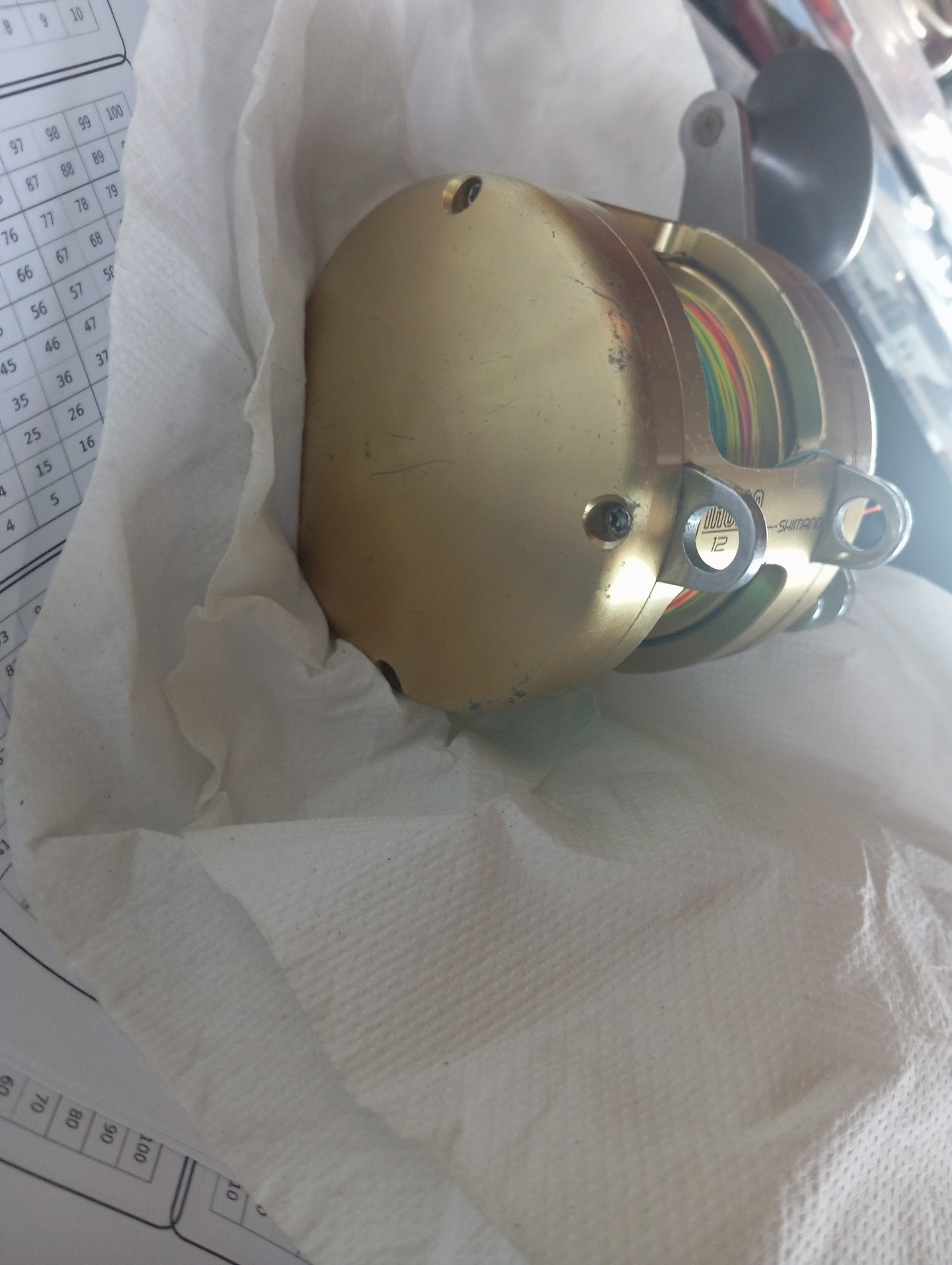 Shimano tiagra 12 lb doppia velocità meccanica perfetta piccoli graffi 500 metri di trecciato nuovo incluso