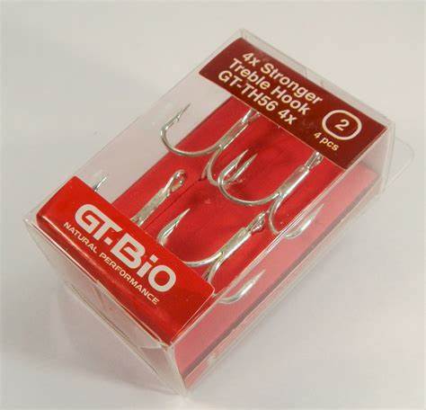 tutte le misure dei mitici GT-Bio in offerta  Treble Hook GT-TH56 4x – Ancorette amo Triplo