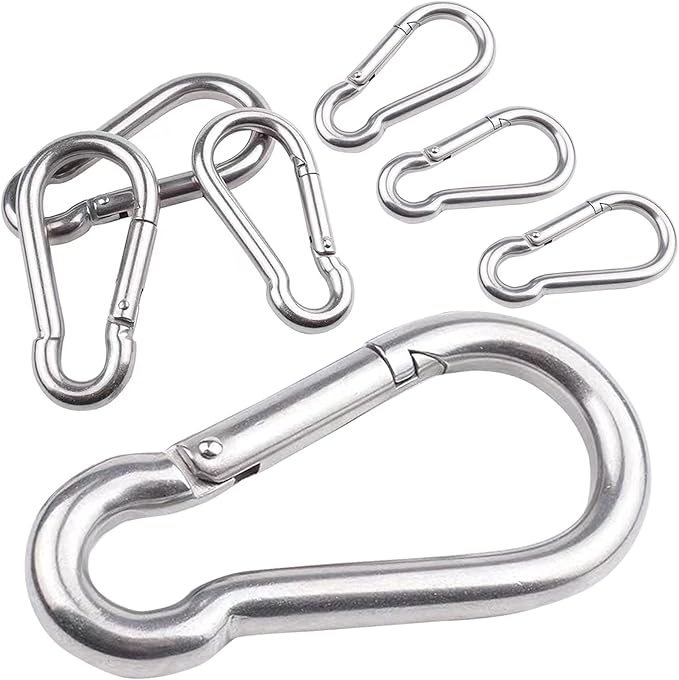Moschettone in Acciaio Inox 316 varie misure nautica barca gancio
