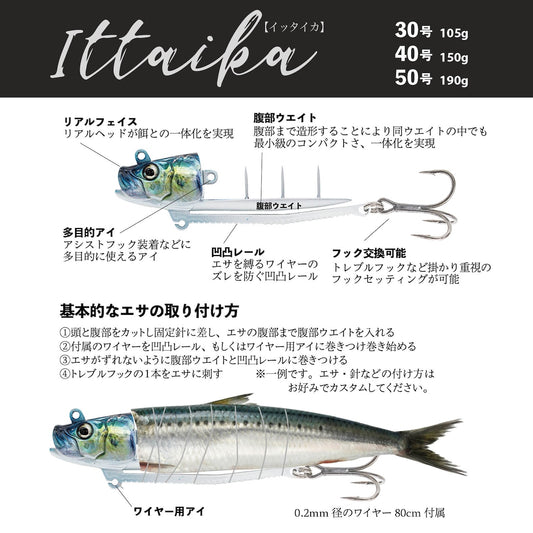 little jack ittaika 190 grammi  artificiale ottimo per lo slow pitch integrato alle esche naturali
