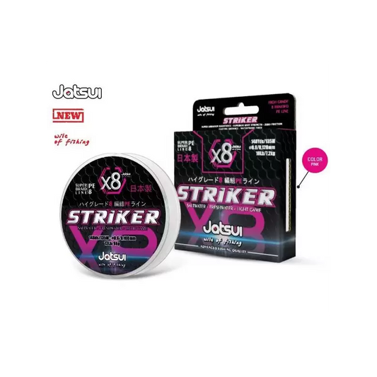 trecciato 8 capi 500/1000 mt colore rosa per una bassa visibilita  Braid Striker X8 bobine pink