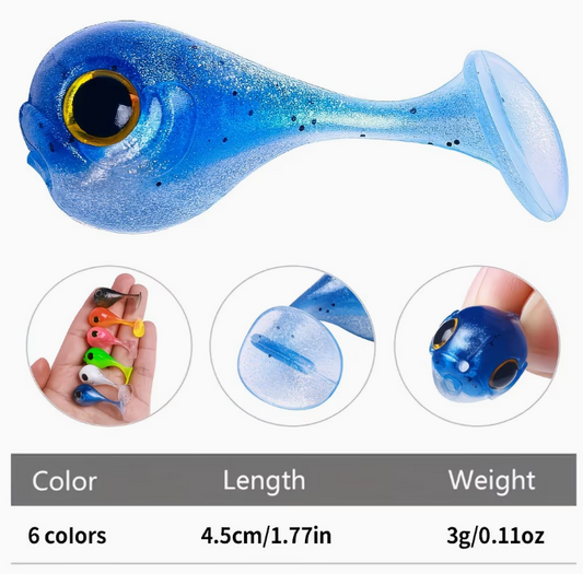 Gomme piccole per occhiate saraghi e spigole a traina o spinning artificiali