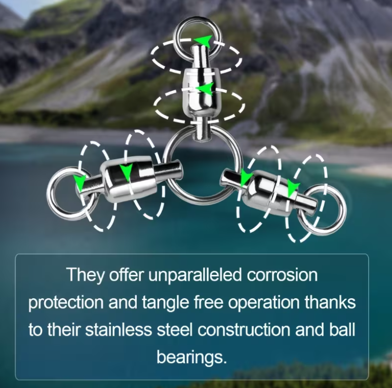 Girella Tripla Acciaio Inox con Doppio Cuscinetto - 110 lb