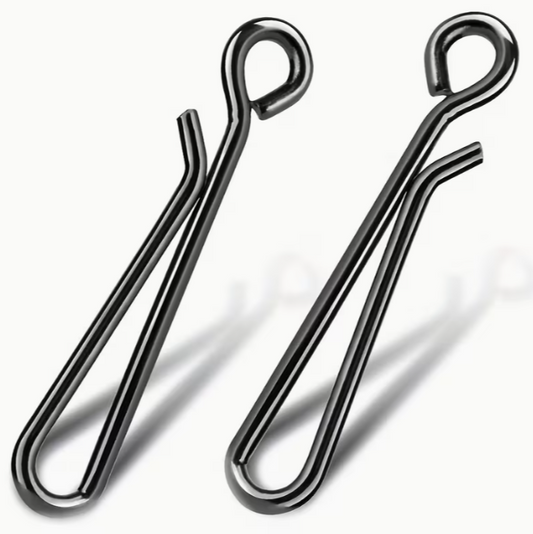 Moschettoni bustina 5 pz 20 lb 14 mm Snap a Sgancio Rapido - Acciaio Inox