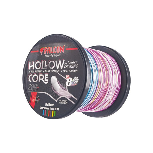 PE8 - 300m Multicolor Anima in Piombo 50 lb traina costiera e d altura dracon piombato Falcon Hollow Core Leader Sinking