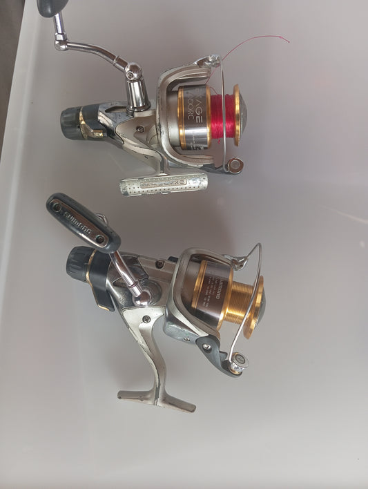 Mulinello shimano exage 4000 rc con sei bobine di ricambio  disponibili su richiesta doppia frizione posteriore