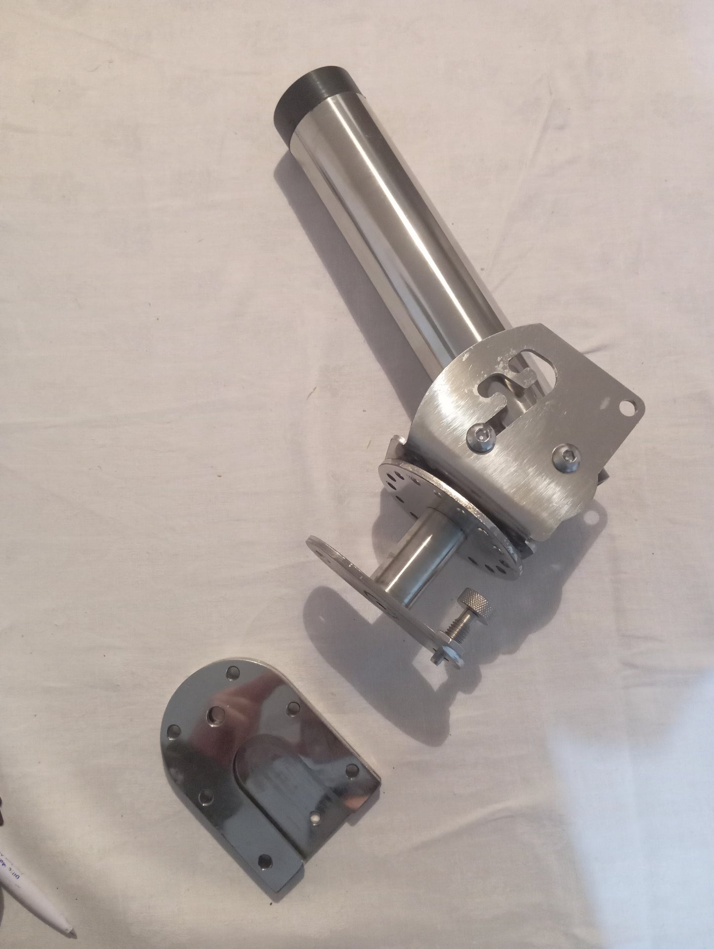 Portacanne basculante con scarpetta acciaio inox 316