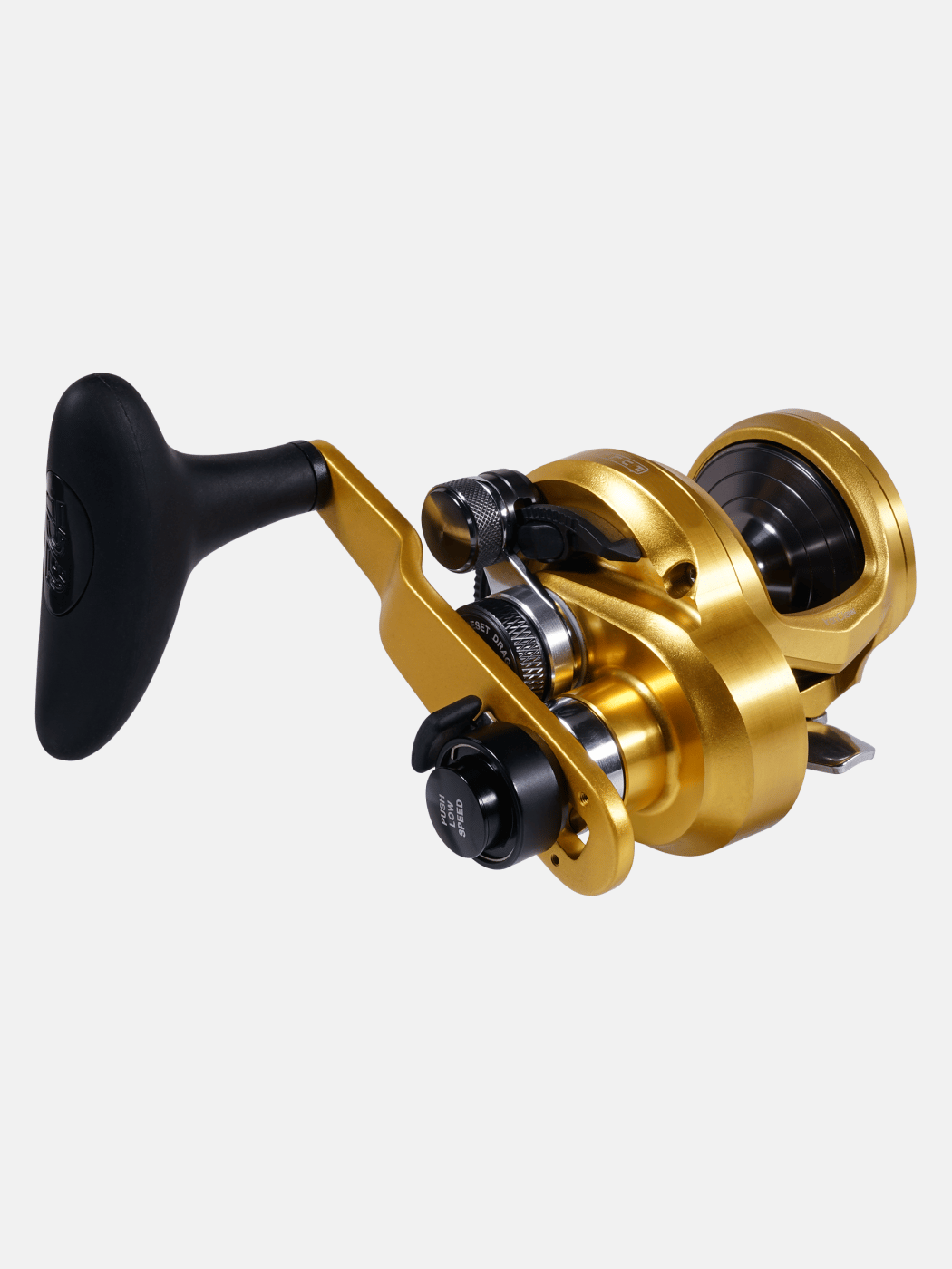 Tica gold edition destro doppia velocità mulinello perfetto per la traina col vivo o per le tecniche verticali dove si richiede la massima potenza Iron Claw IC10NTS Gold