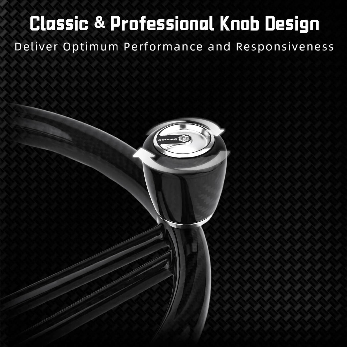 Timone completo in carbonio con pomello incorporato facile da istallare Boat Carbon Fiber Steering Wheel 13.5″